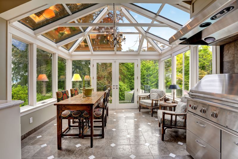 Bright Sunroom with Large Windows